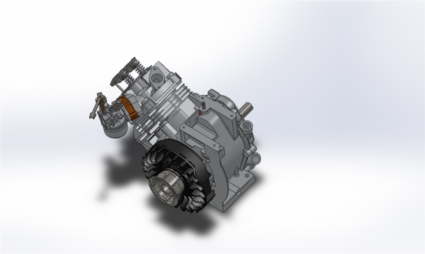 ENG四冲程发动机3D模型图纸Solidworks设计附STEP